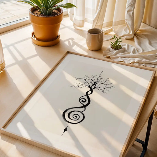 Unalome Art Print - Tree of Life