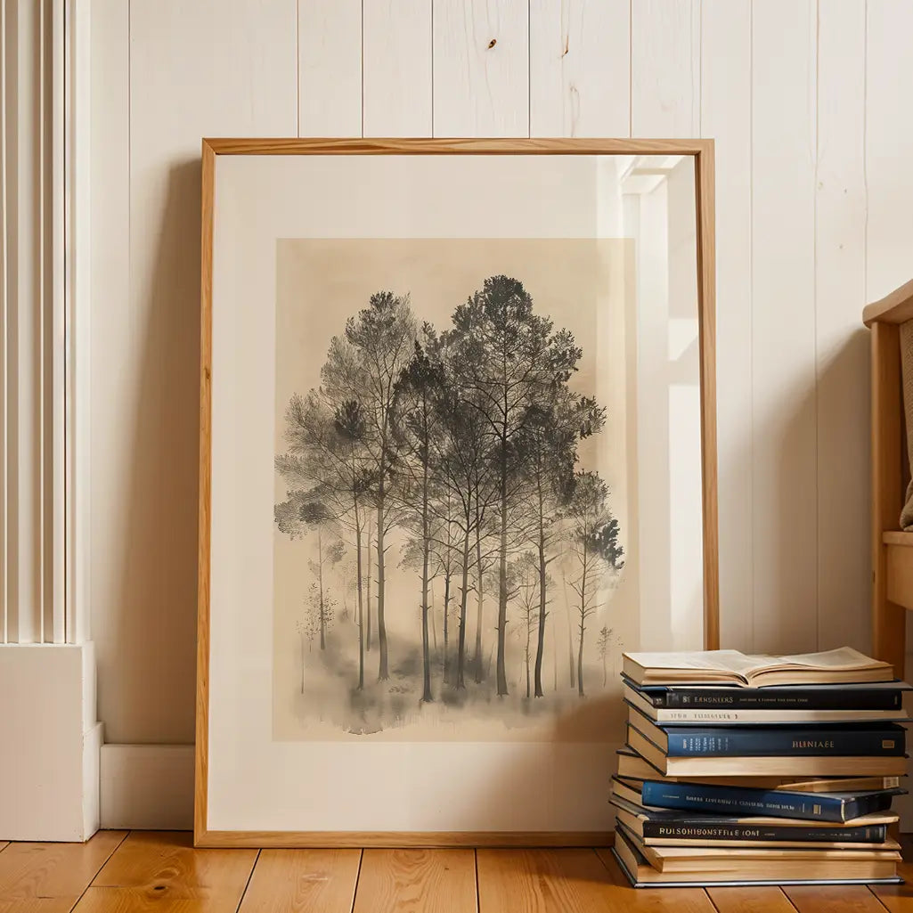 Ink Art Minimalist Trees Poster