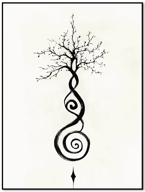 Unalome Art Print - Tree of Life