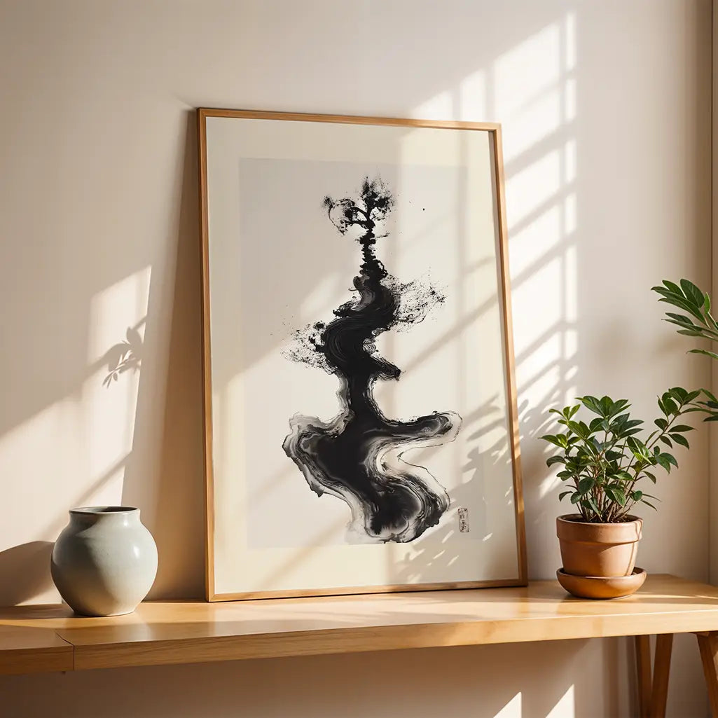 Ink Art Unalome Art Print