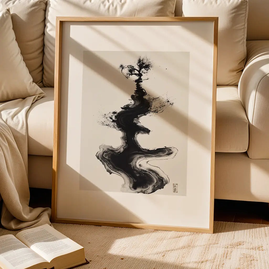 Ink Art Unalome Art Print