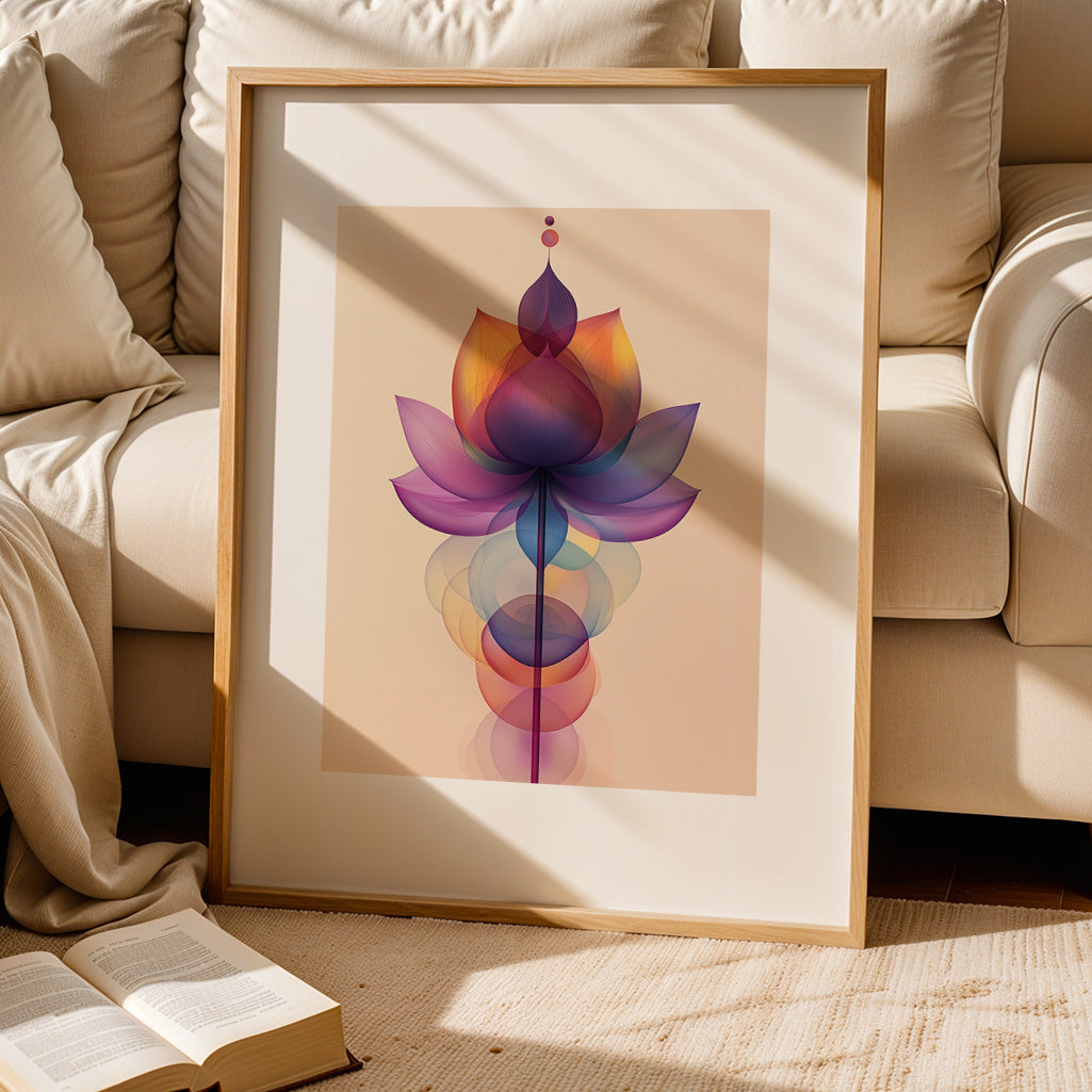 Lotus Unalome Print