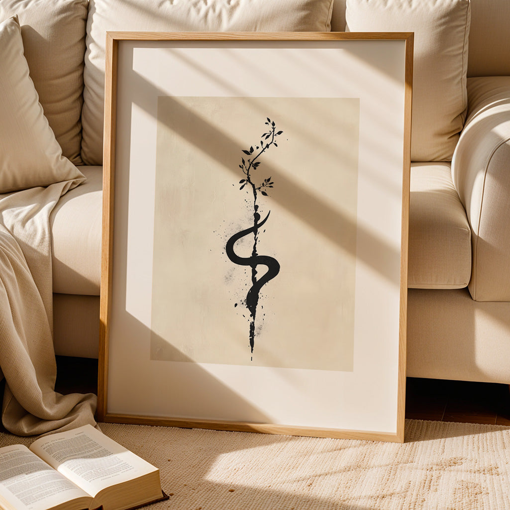 Unalome Ink Art Print